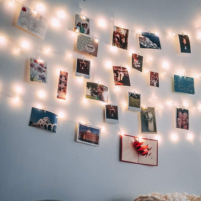 LECLSTAR 50 LED Photo Clips String Lights, 17ft with Remote - 8 Modes Fairy Lights to Clip on Pictures, Photos, Cards - Image 4